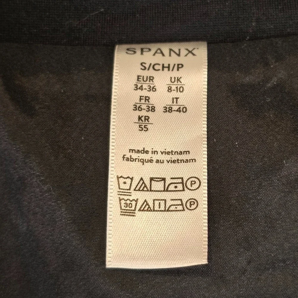 Spanx The‎ Perfect Collarless Blazer Size S 20384R Classic Black Single Button